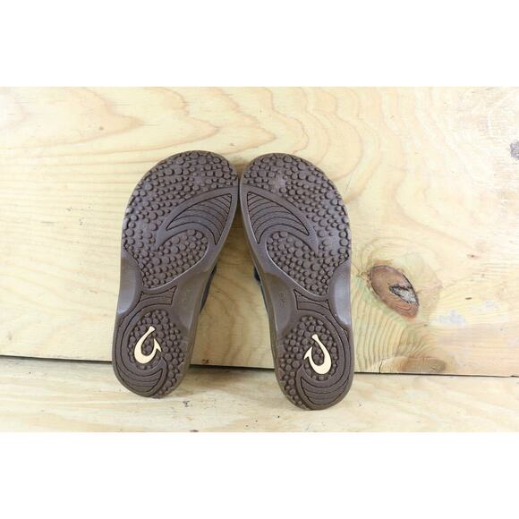 Olukai Mens Flip Flops Sz 12 Kohola Light Green Flats Sandals - Picture 4 of 5